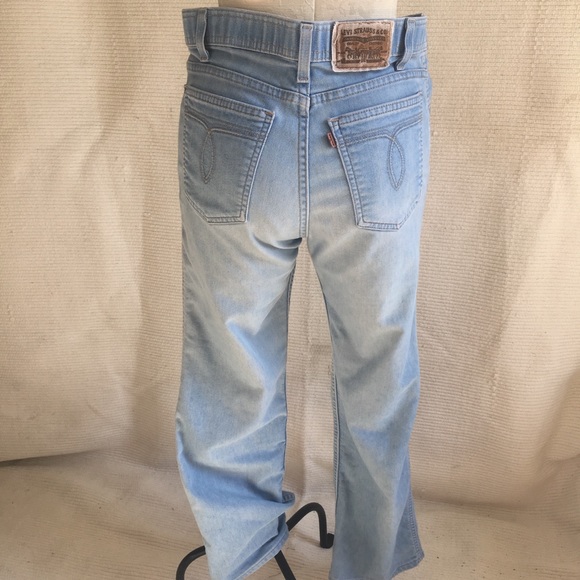 Vintage 70s M Stretch Levi's Jeans Ankle Straight - Picture 2 of 8